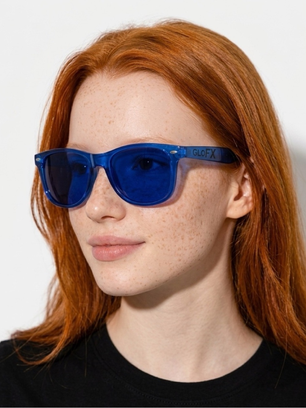 GloFX Women's Blue Transparent Frame Chromo Glasses